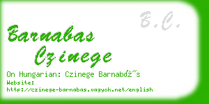 barnabas czinege business card